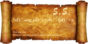 Sövegjártó Sára névjegykártya